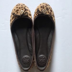 Tory Burch Calf Hair Cheetah Ballet Flats